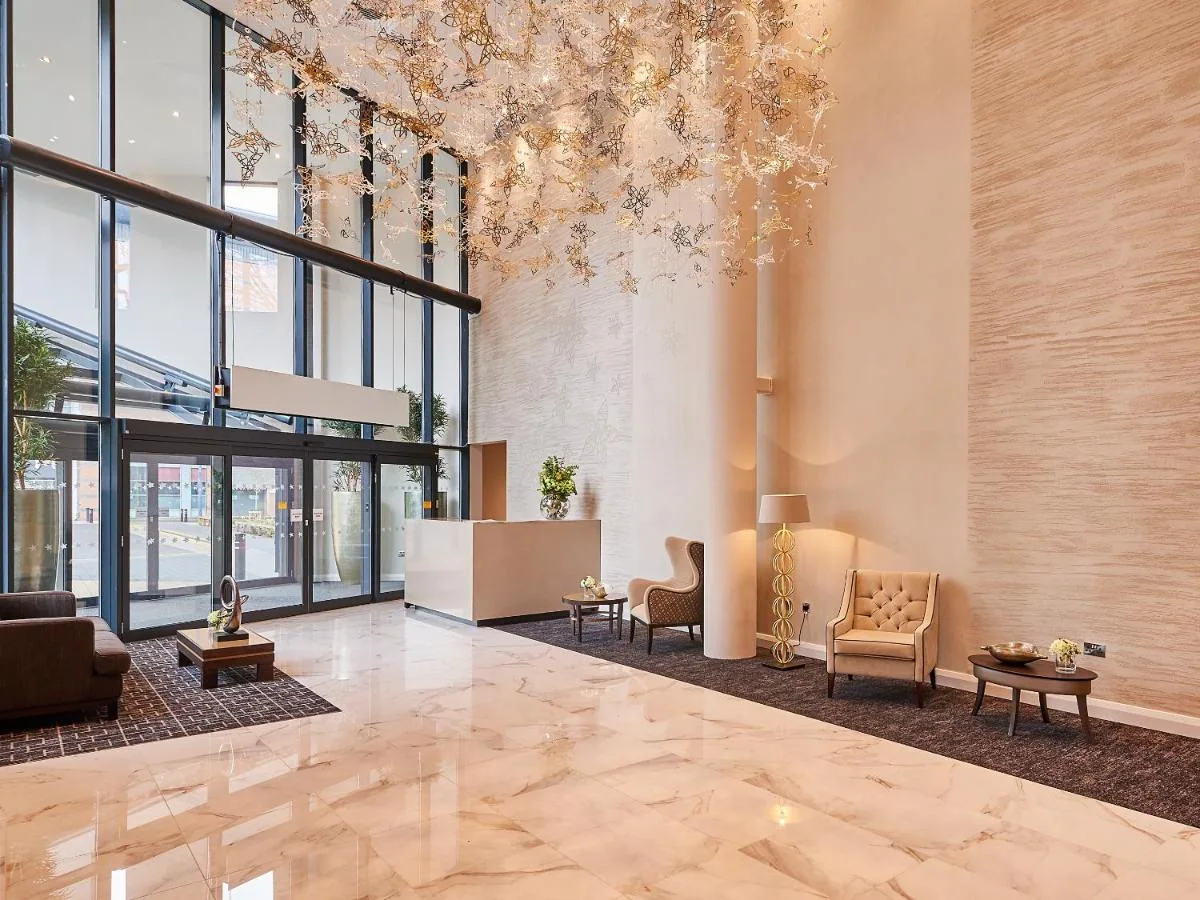 Lounge seating area in the hotel lobby